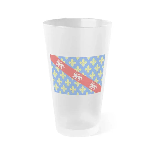 Flag of Creuse France - Frosted Pint Glass 16oz 16oz Frosted - Go Mug Yourself