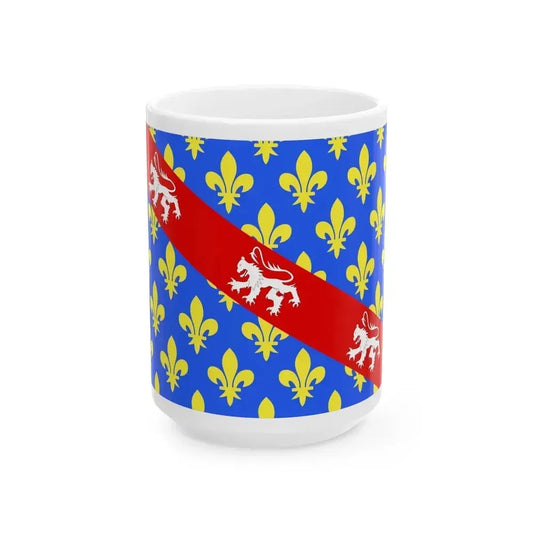 Flag of Creuse France - White Coffee Mug 15oz - Go Mug Yourself
