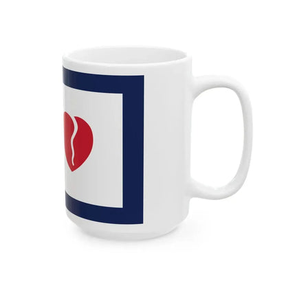 Flag of Creve Coeur Missouri (United States) White Coffee Mug - Go Mug Yourself