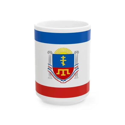 Flag of Crimea design (Russia) White Coffee Mug 15oz - Go Mug Yourself