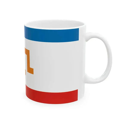 Flag of Crimea with Crimean Tatar tamga (Russia) White Coffee Mug - Go Mug Yourself