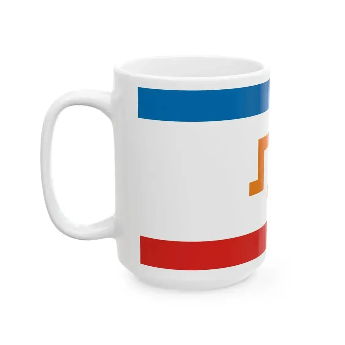 Flag of Crimea with Crimean Tatar tamga (Russia) White Coffee Mug - Go Mug Yourself