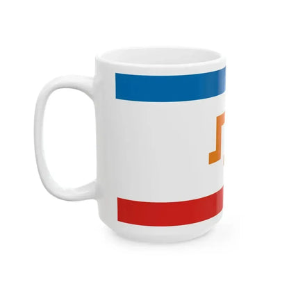 Flag of Crimea with Crimean Tatar tamga (Russia) White Coffee Mug - Go Mug Yourself