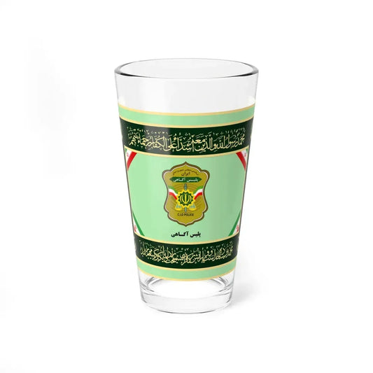 Flag of Criminal Intelligence Police of Islamic Republic of Iran (Iran) Pint Glass 16oz 16oz - Go Mug Yourself