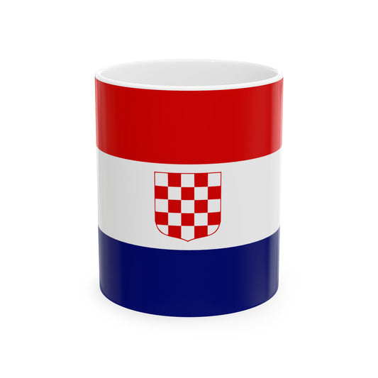 Flag of Croatia 1941-1945 3-5 (Croatia) White Coffee Mug-11oz-Go Mug Yourself
