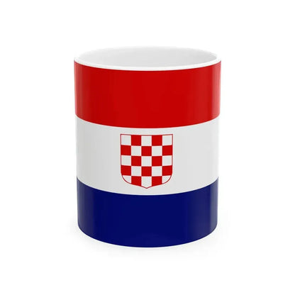 Flag of Croatia 1941-1945 3-5 (Croatia) White Coffee Mug 11oz - Go Mug Yourself