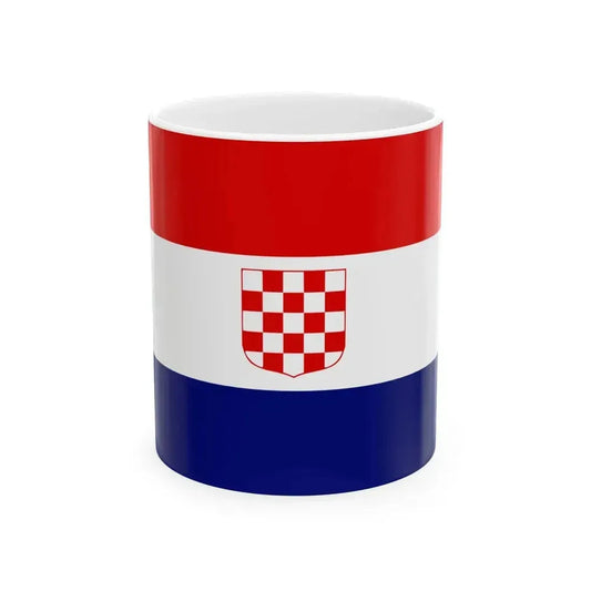 Flag of Croatia 1941-1945 3-5 (Croatia) White Coffee Mug 11oz - Go Mug Yourself