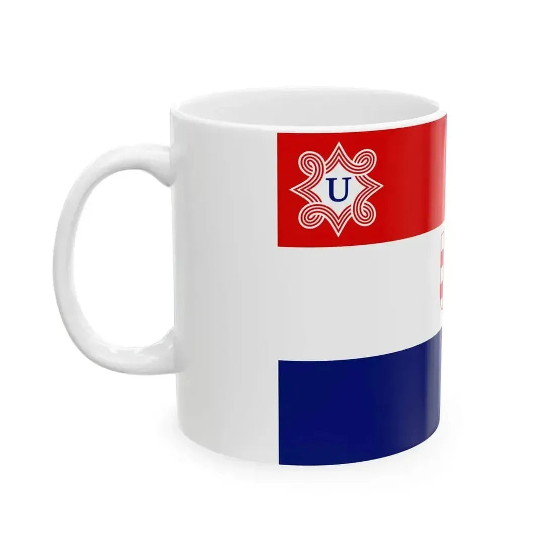 Flag of Croatia 1941-1945 (Croatia) White Coffee Mug - Go Mug Yourself