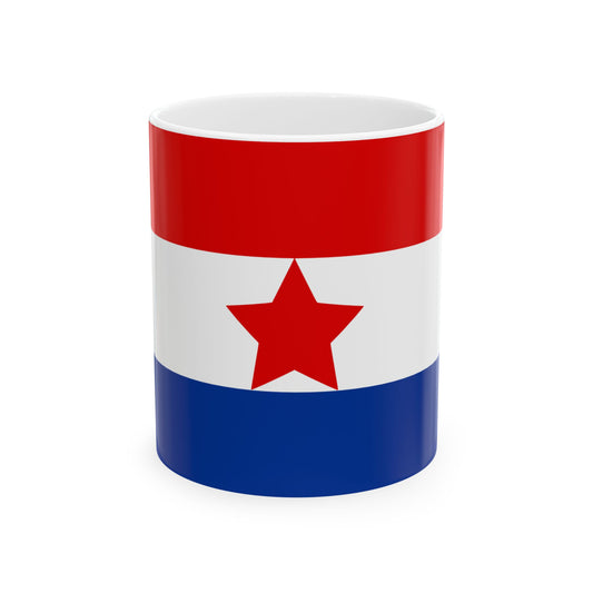 Flag of Croatia 1943-1947 3-5 (Croatia) White Coffee Mug-11oz-Go Mug Yourself