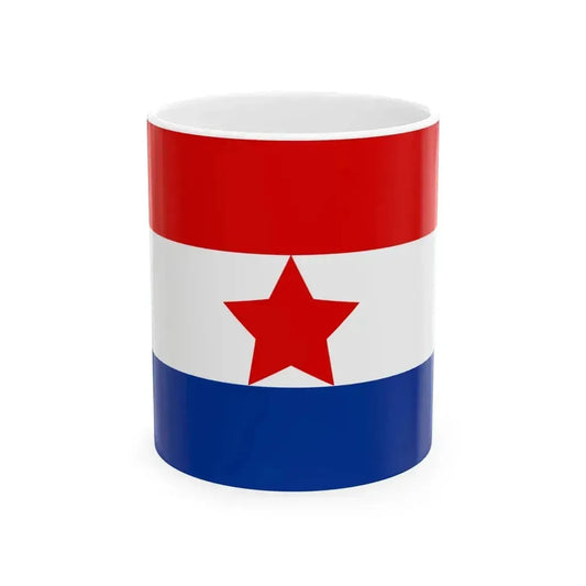 Flag of Croatia 1943-1947 3-5 (Croatia) White Coffee Mug 11oz - Go Mug Yourself