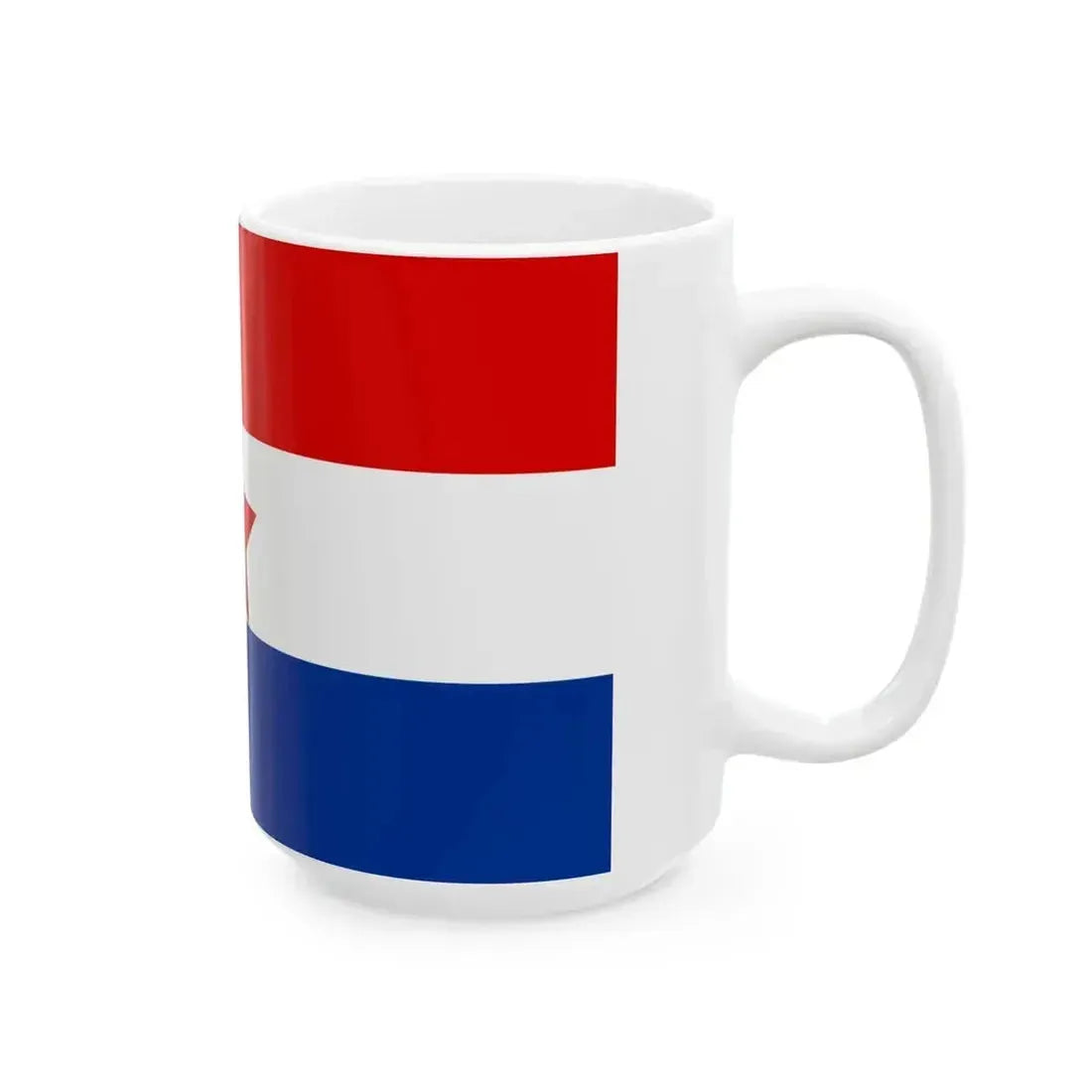 Flag of Croatia 1943-1947 3-5 (Croatia) White Coffee Mug - Go Mug Yourself