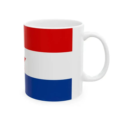 Flag of Croatia 1945-1947 3-5 (Croatia) White Coffee Mug - Go Mug Yourself