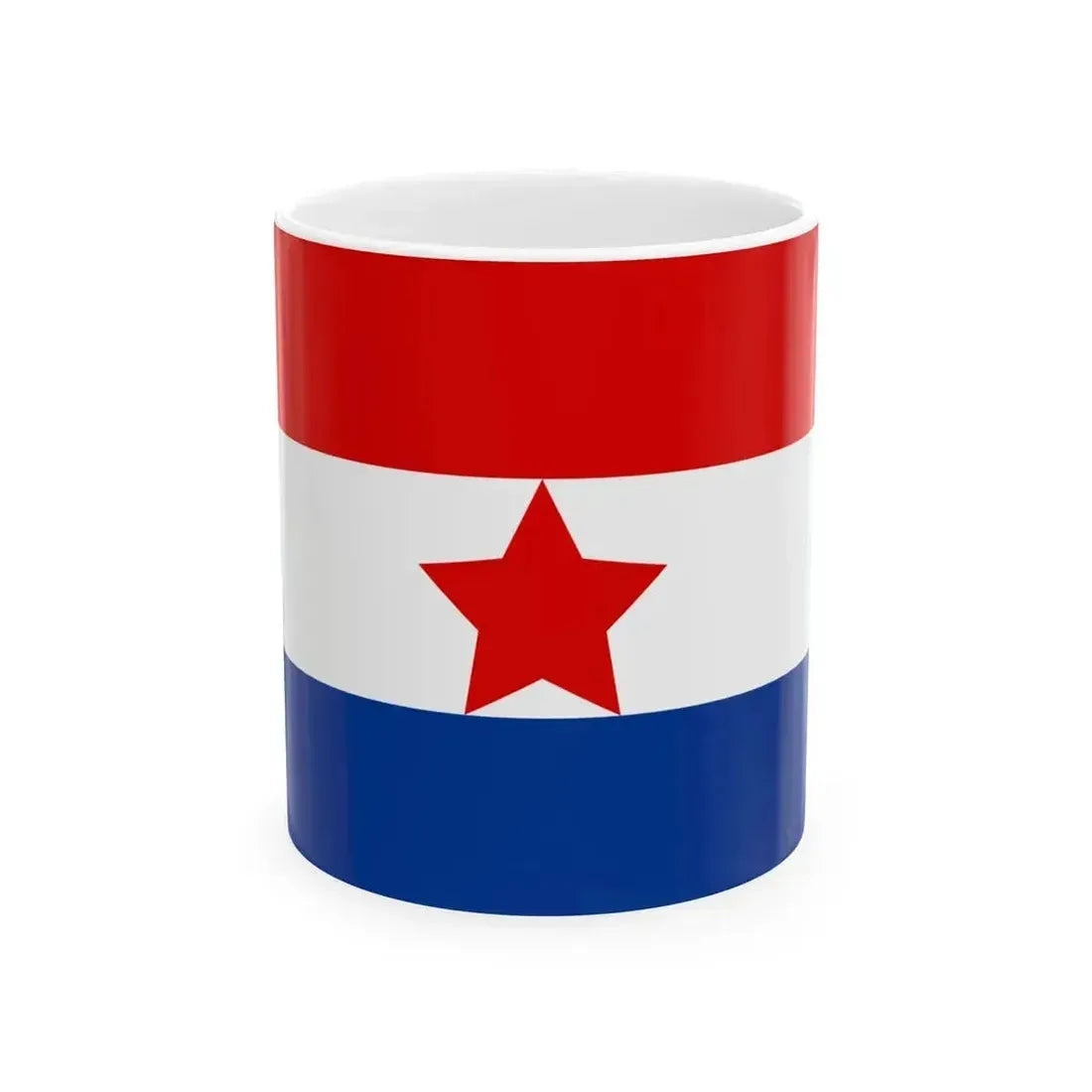 Flag of Croatia 1945-1947 (Croatia) White Coffee Mug 11oz - Go Mug Yourself