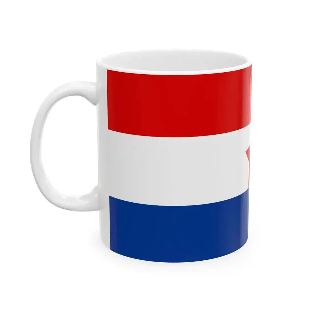 Flag of Croatia 1945-1947 (Croatia) White Coffee Mug - Go Mug Yourself