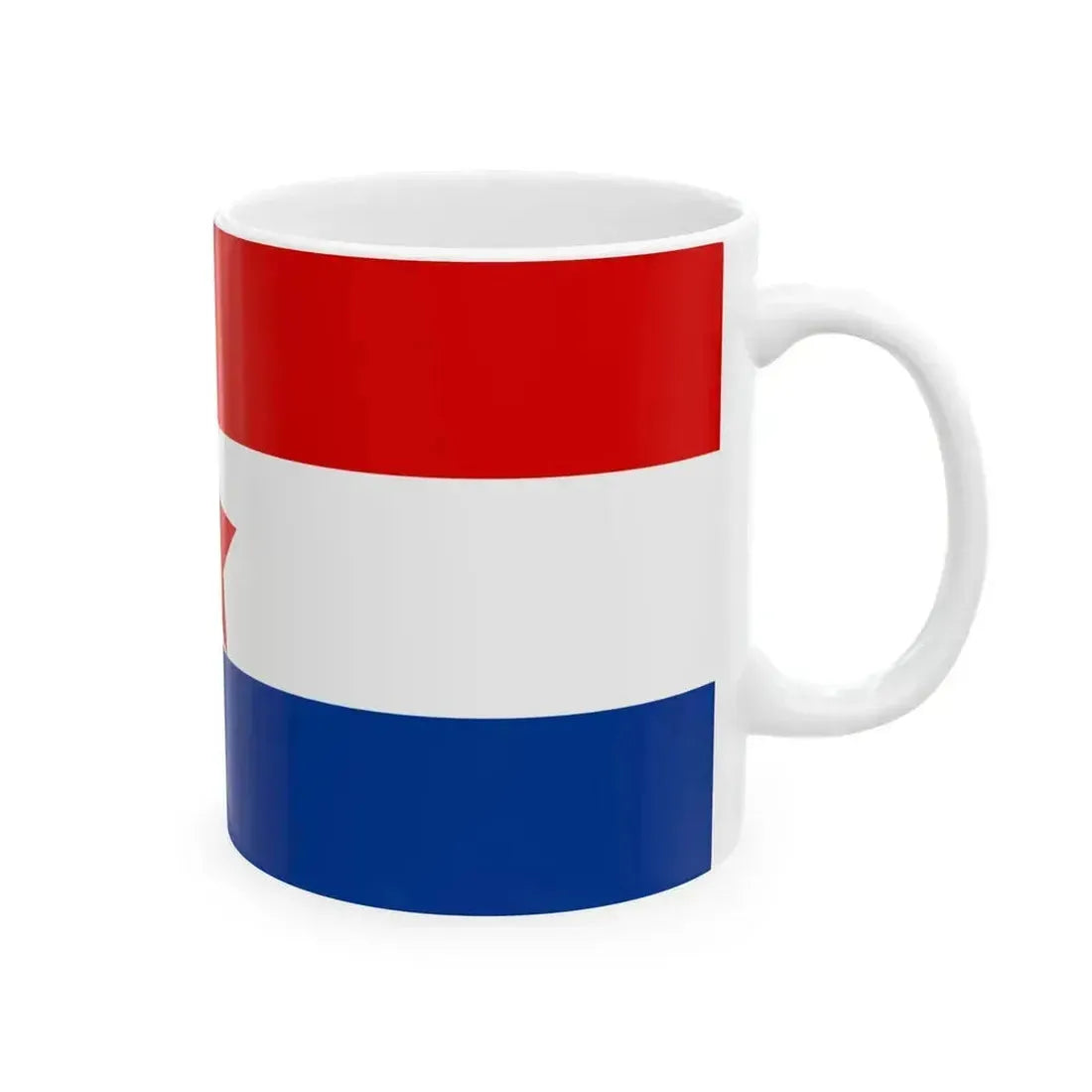 Flag of Croatia 1945-1947 (Croatia) White Coffee Mug - Go Mug Yourself