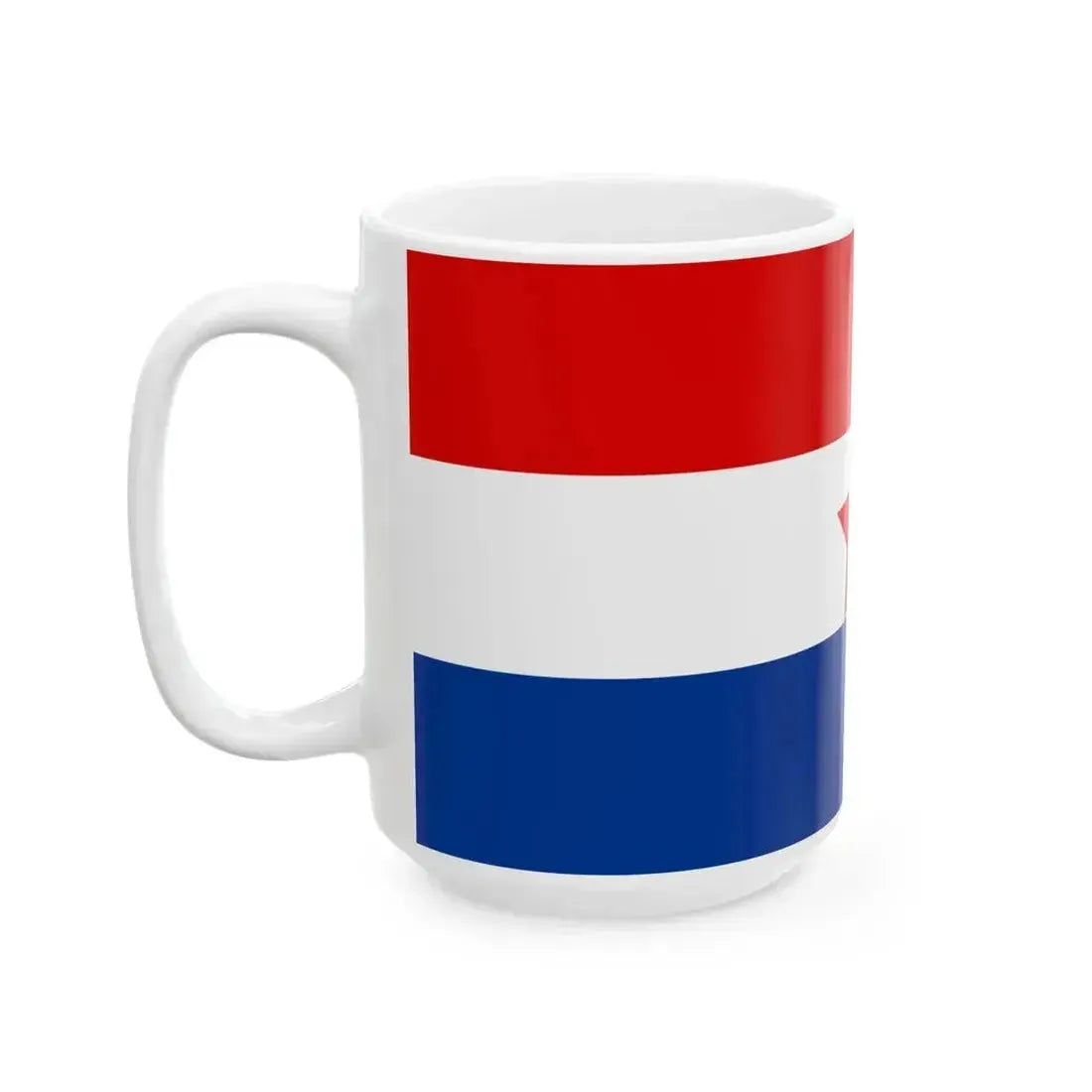 Flag of Croatia 1945-1947 (Croatia) White Coffee Mug - Go Mug Yourself