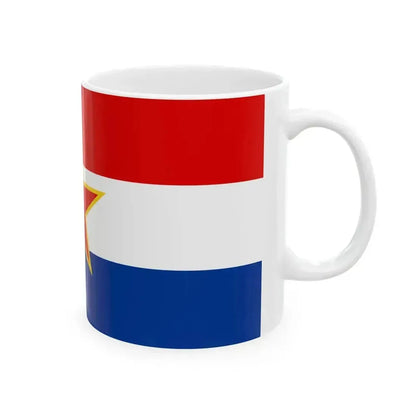 Flag of Croatia 1947-1990 (Croatia) White Coffee Mug - Go Mug Yourself