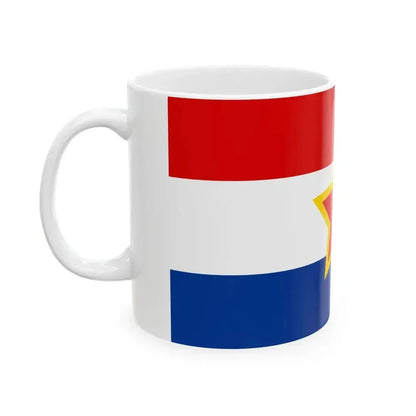 Flag of Croatia 1947-1990 variant (Croatia) White Coffee Mug - Go Mug Yourself