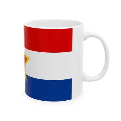 Flag of Croatia 1947-1990 variant (Croatia) White Coffee Mug - Go Mug Yourself