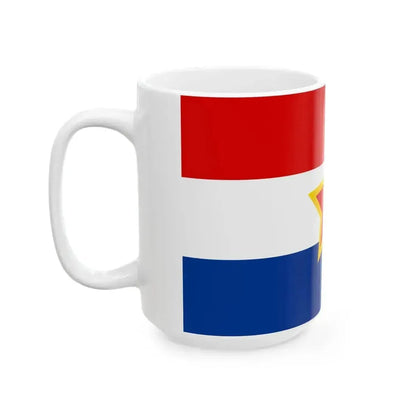 Flag of Croatia 1947-1990 variant (Croatia) White Coffee Mug - Go Mug Yourself