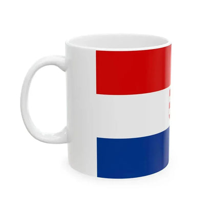 Flag of Croatia 1990 3-5 (Croatia) White Coffee Mug - Go Mug Yourself