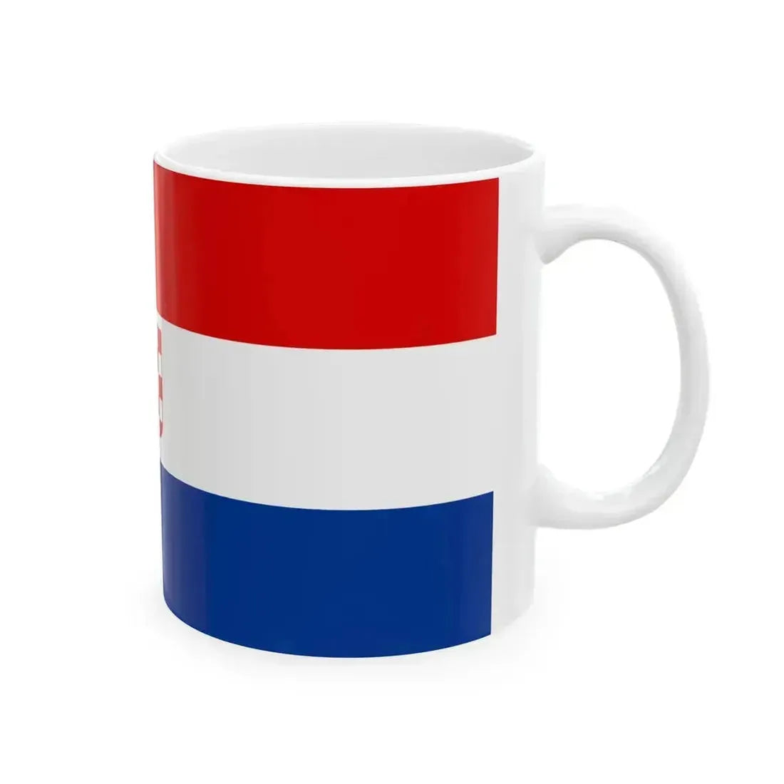 Flag of Croatia 1990 (Croatia) White Coffee Mug - Go Mug Yourself