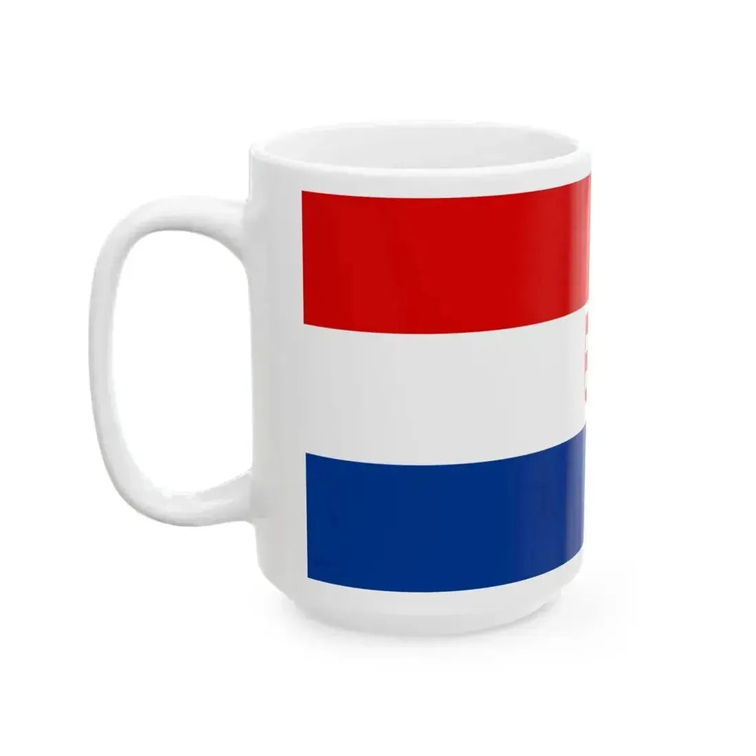 Flag of Croatia 1990 (Croatia) White Coffee Mug - Go Mug Yourself