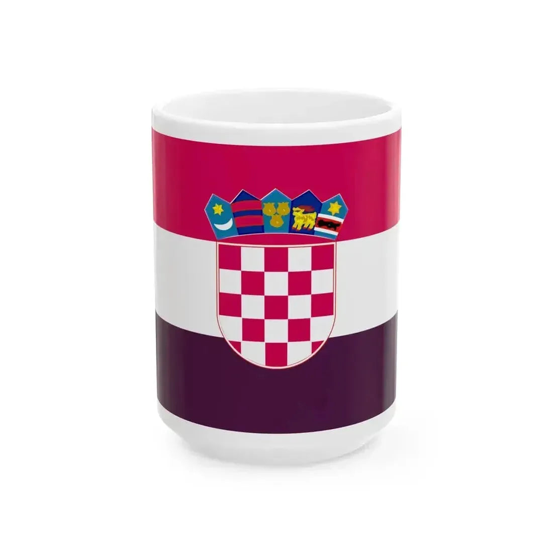 Flag of Croatia 1993 (Croatia) White Coffee Mug 15oz - Go Mug Yourself