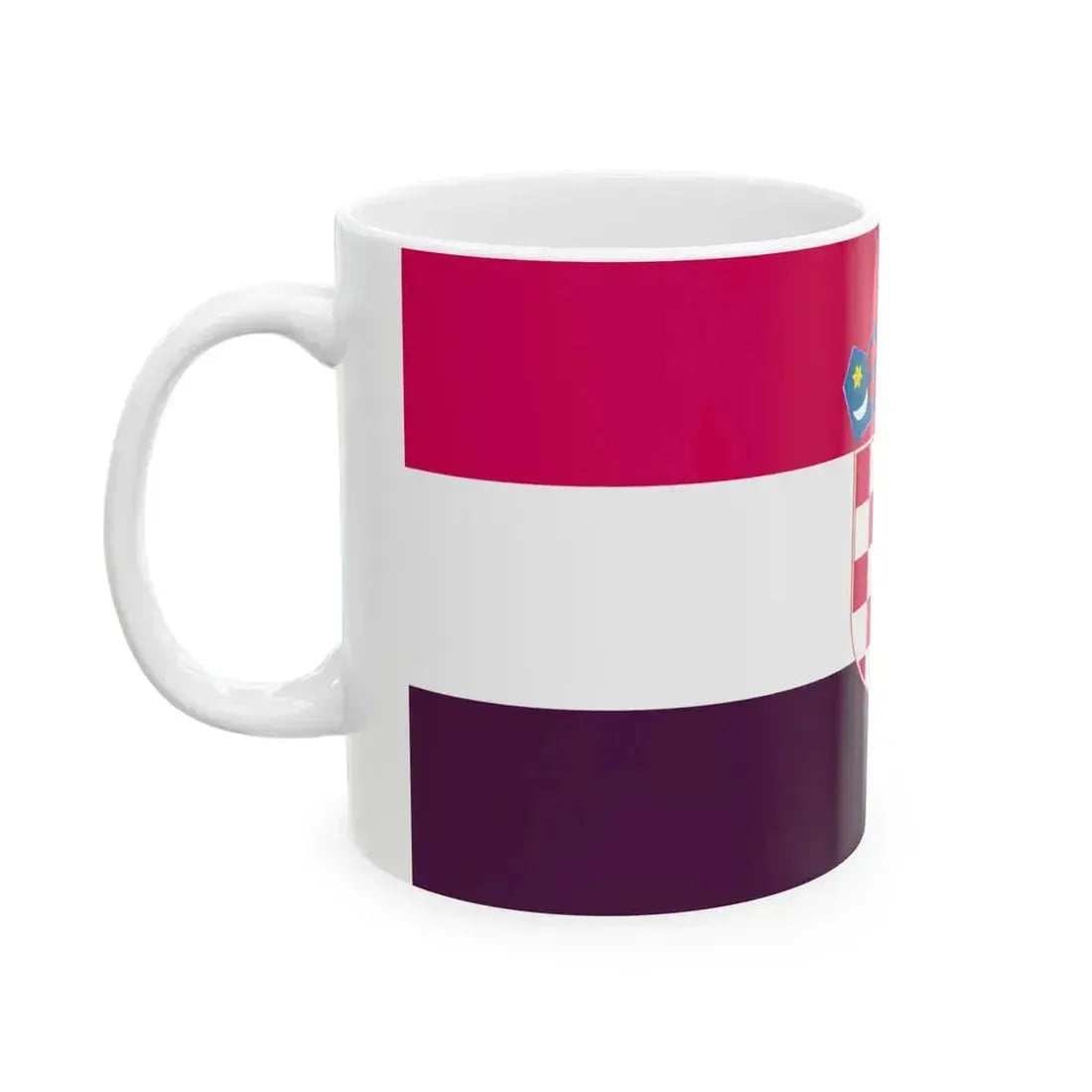 Flag of Croatia 1993 (Croatia) White Coffee Mug - Go Mug Yourself
