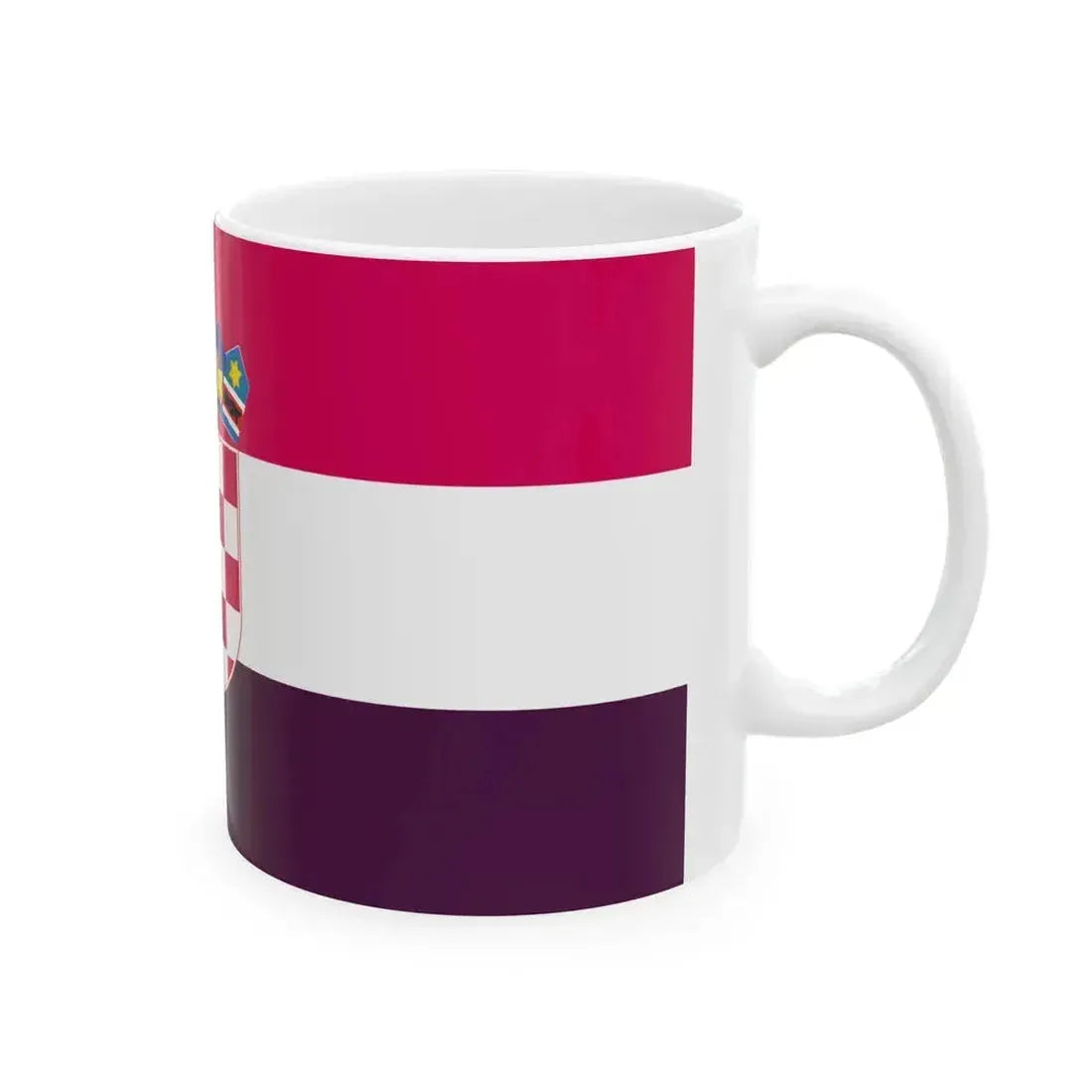 Flag of Croatia 1993 (Croatia) White Coffee Mug - Go Mug Yourself