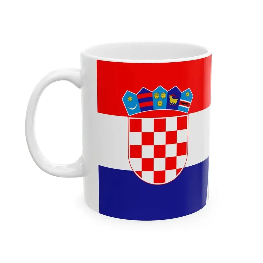 Flag of Croatia and France (Croatia) White Coffee Mug - Go Mug Yourself