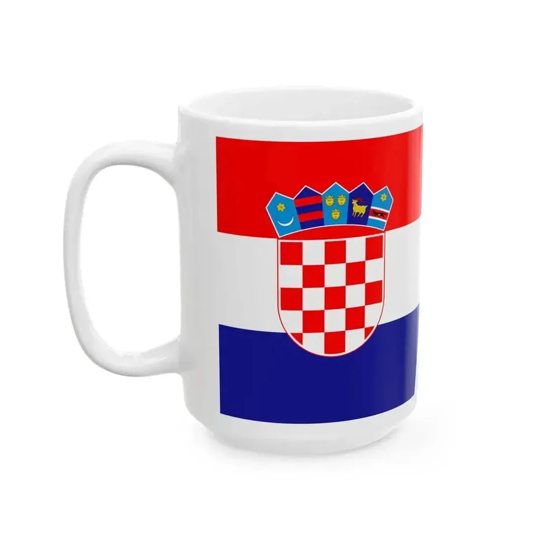 Flag of Croatia and France (Croatia) White Coffee Mug - Go Mug Yourself