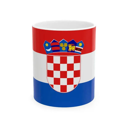 Flag of Croatia at the UN (Croatia) White Coffee Mug 11oz - Go Mug Yourself