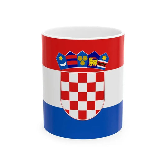 Flag of Croatia at the UN (Croatia) White Coffee Mug 11oz - Go Mug Yourself