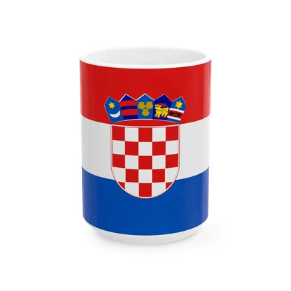 Flag of Croatia at the UN (Croatia) White Coffee Mug 15oz - Go Mug Yourself