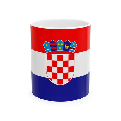 Flag of Croatia (Croatia) White Coffee Mug 11oz - Go Mug Yourself