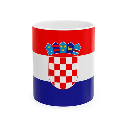 Flag of Croatia (Croatia) White Coffee Mug 11oz - Go Mug Yourself
