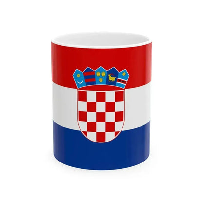Flag of Croatia pre-1991 Colors (Croatia) White Coffee Mug 11oz - Go Mug Yourself