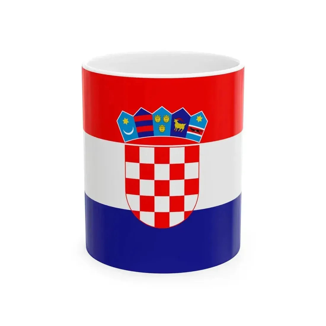 Flag of Croatia variant (Croatia) White Coffee Mug 11oz - Go Mug Yourself