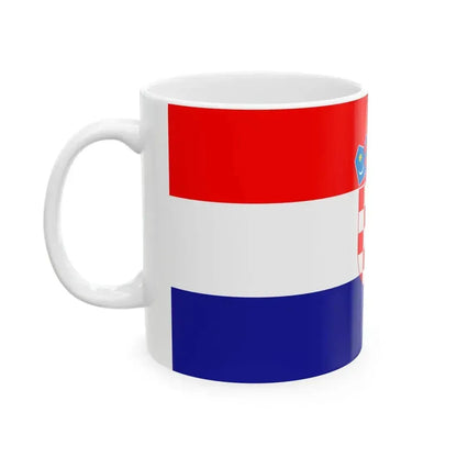Flag of Croatia variant (Croatia) White Coffee Mug - Go Mug Yourself