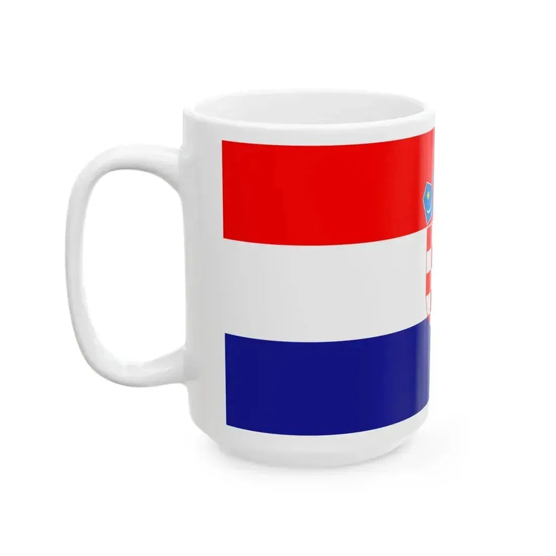 Flag of Croatia variant (Croatia) White Coffee Mug - Go Mug Yourself