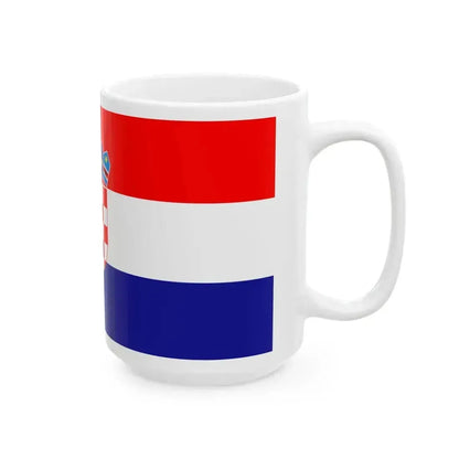 Flag of Croatia variant (Croatia) White Coffee Mug - Go Mug Yourself