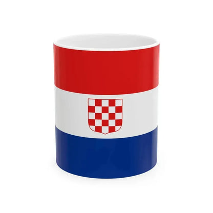 Flag of Croatia white chequy (Croatia) White Coffee Mug 11oz - Go Mug Yourself