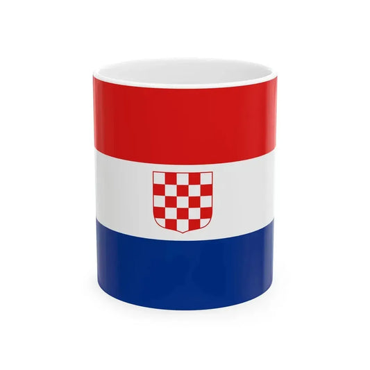 Flag of Croatia white chequy (Croatia) White Coffee Mug 11oz - Go Mug Yourself