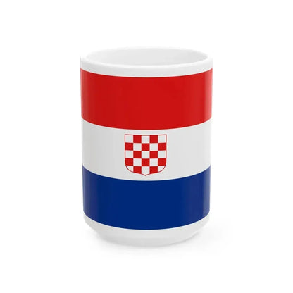 Flag of Croatia white chequy (Croatia) White Coffee Mug 15oz - Go Mug Yourself