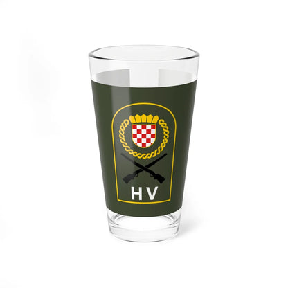 Flag of Croatian Army (Croatia) Pint Glass 16oz 16oz - Go Mug Yourself