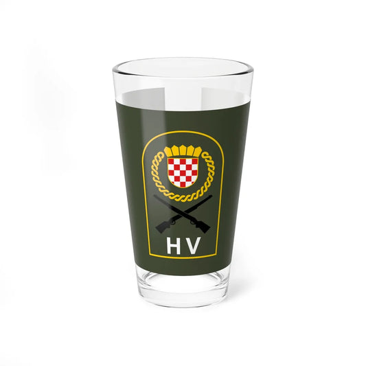 Flag of Croatian Army (Croatia) Pint Glass 16oz 16oz - Go Mug Yourself