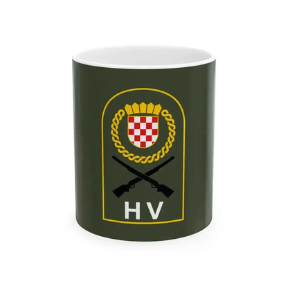 Flag of Croatian Army (Croatia) White Coffee Mug 11oz - Go Mug Yourself
