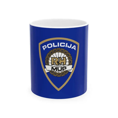 Flag of Croatian Police (Croatia) White Coffee Mug 11oz - Go Mug Yourself