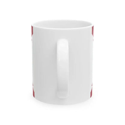 Flag of Cross of Burgundy with the Seal of Florida alternative version (United States) White Coffee Mug - Go Mug Yourself